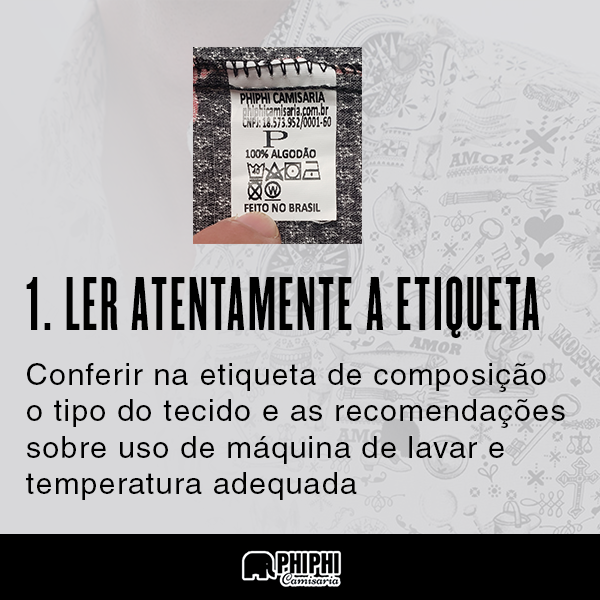 etiqueta de composição roupa